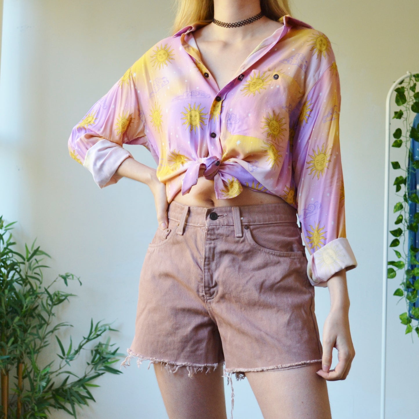 Fawn Levis denim shorts uk 8