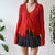 Vintage Red Cardigan Top M