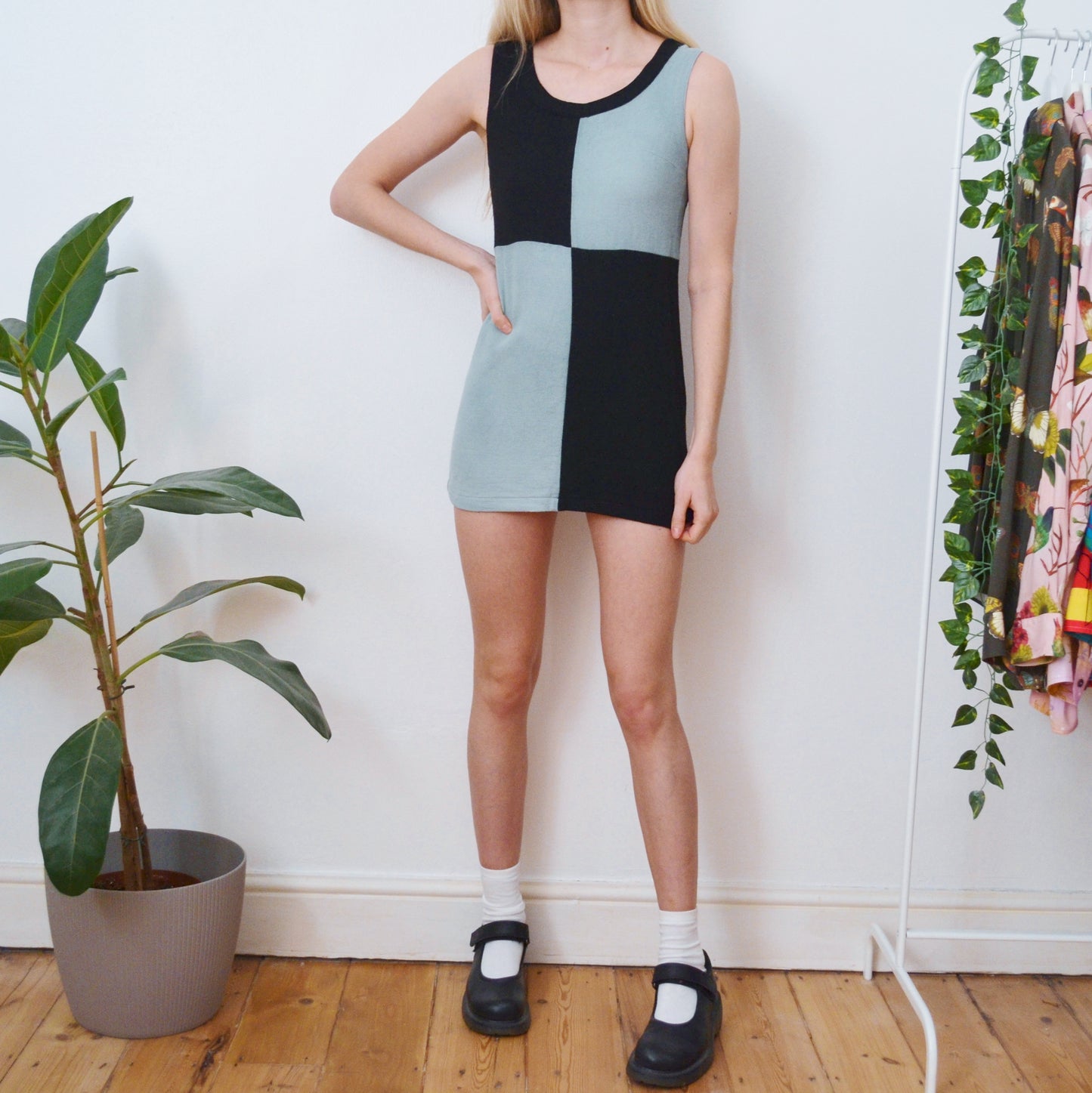 Contrast dress XS