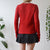 Vintage Red Cardigan Top M