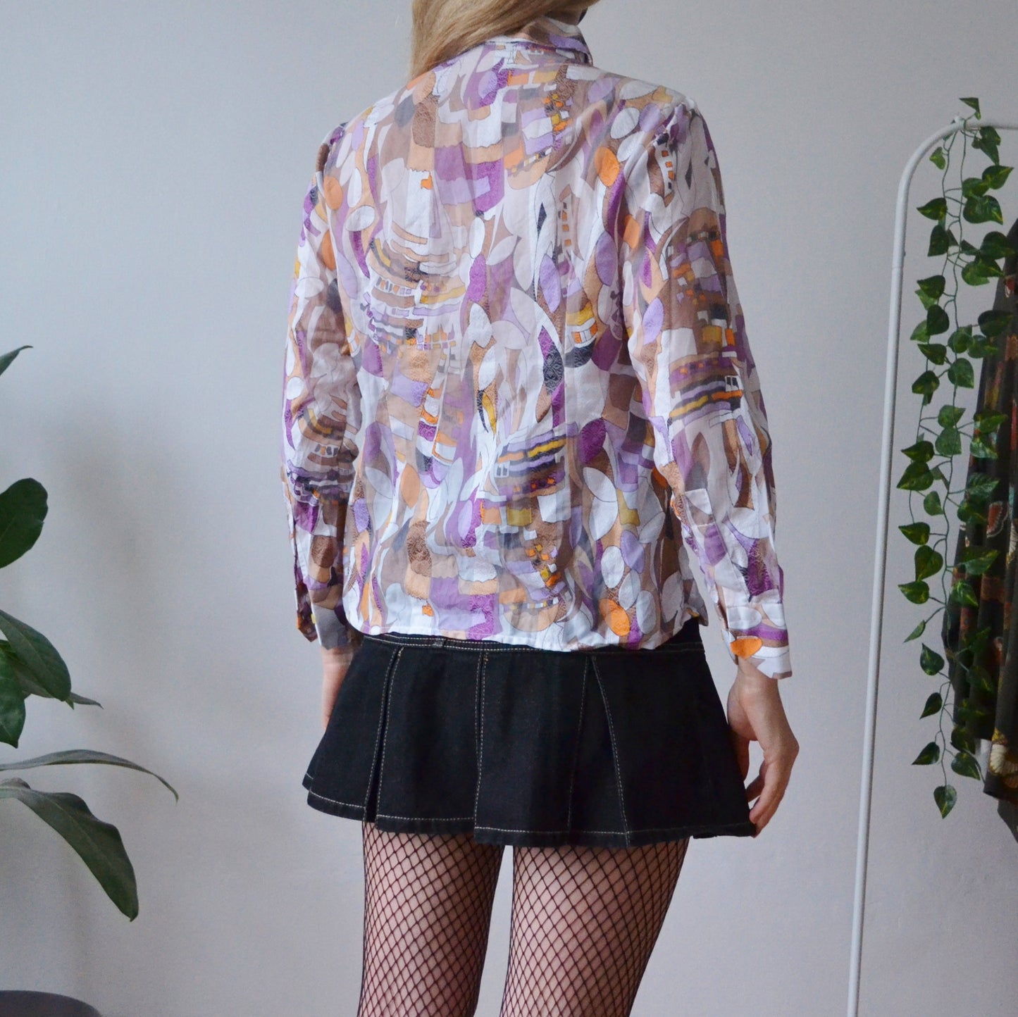 Vintage Dagger Collar Blouse S