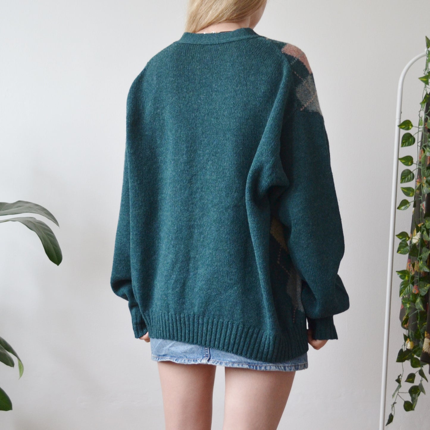 Argyle cardigan XL