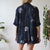 Black floral shirt L