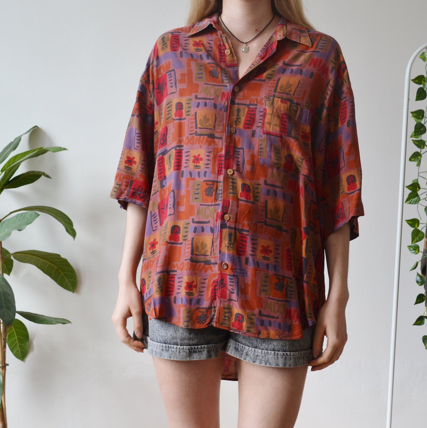 Vintage Abstract Shirt L