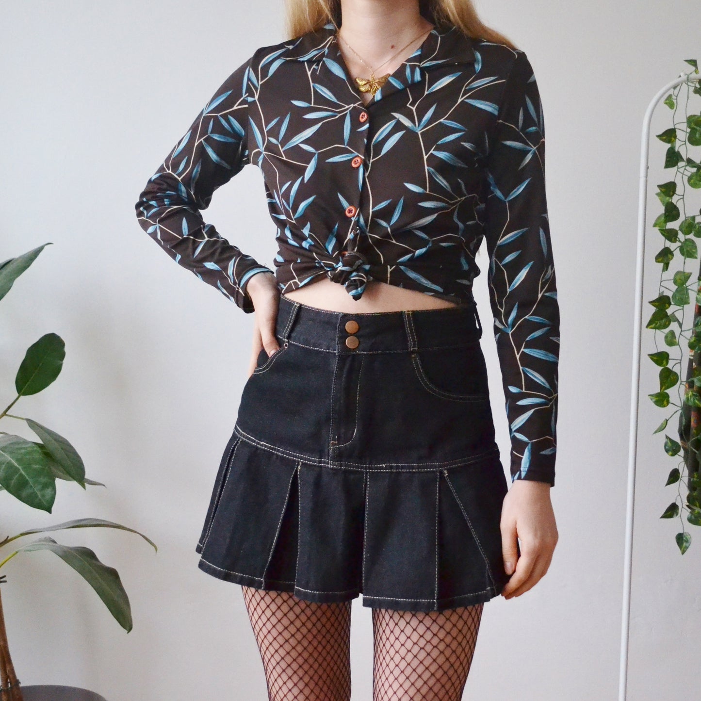 Vintage Leaf Blouse S