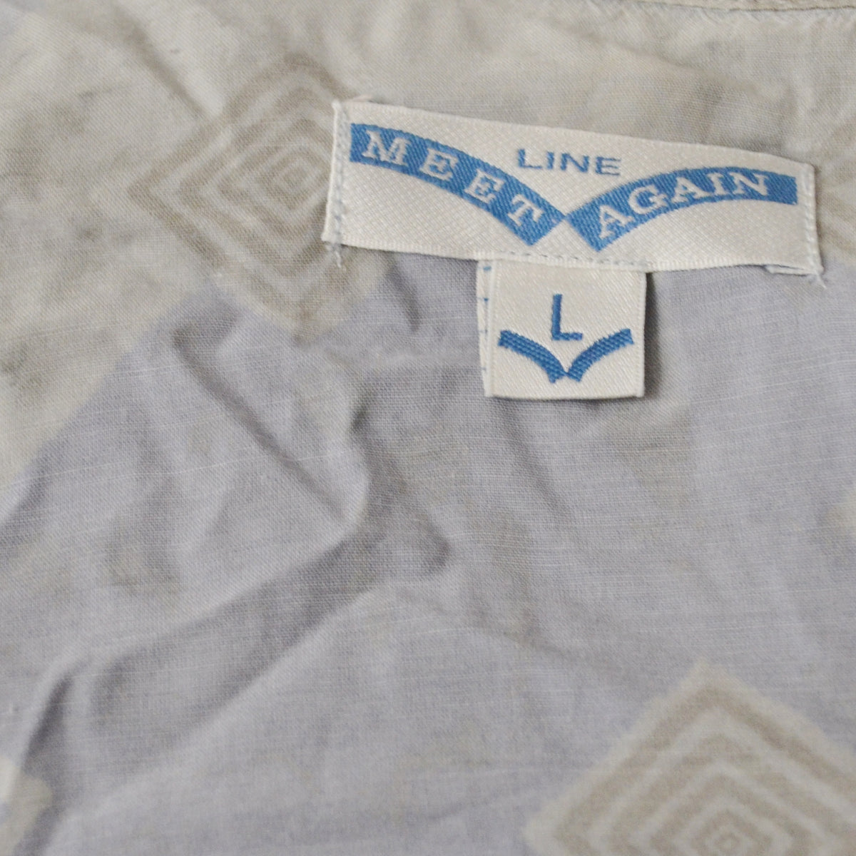 Vintage Blue Abstract Shirt L