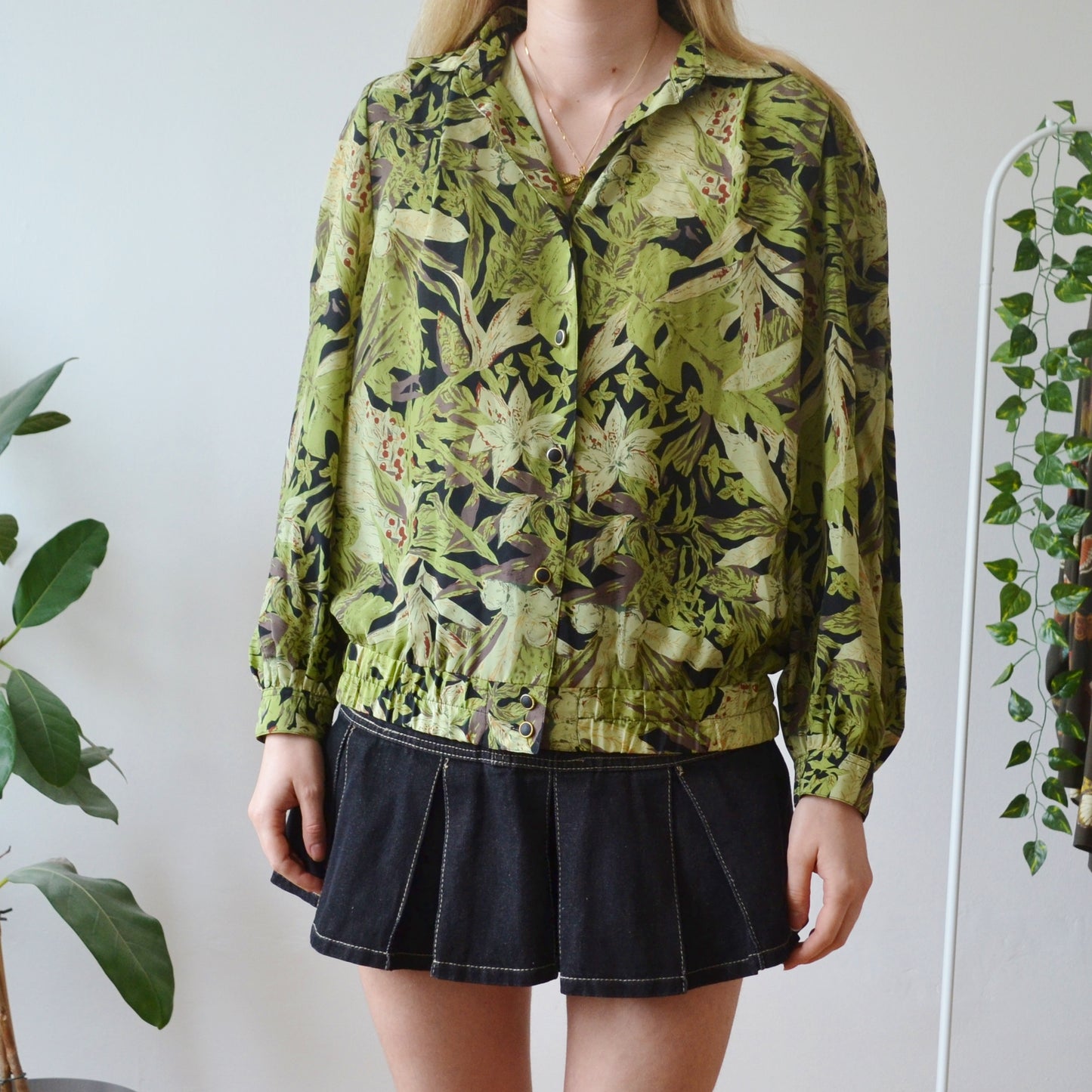 Vintage Leaf Blouse L