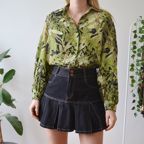 Vintage Leaf Blouse L