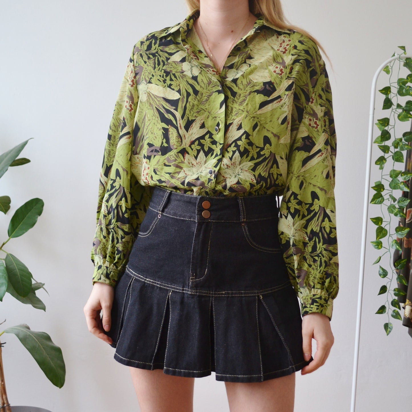 Vintage Leaf Blouse L