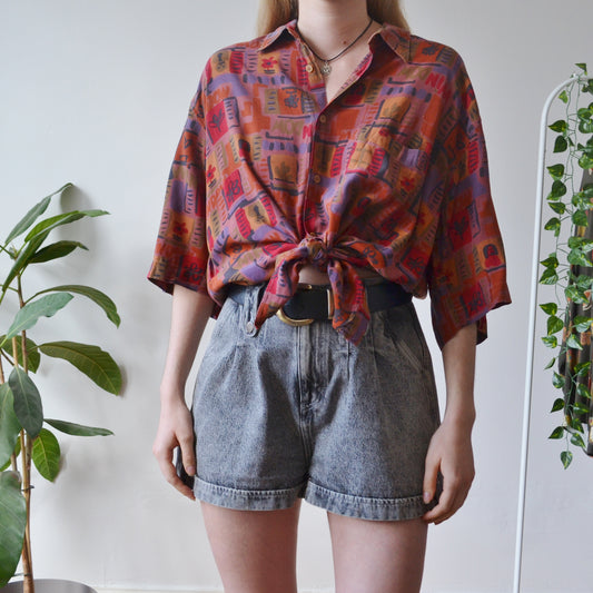 Vintage Abstract Shirt L