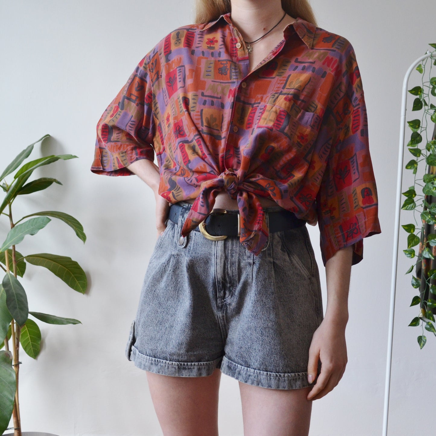 Vintage Abstract Shirt L