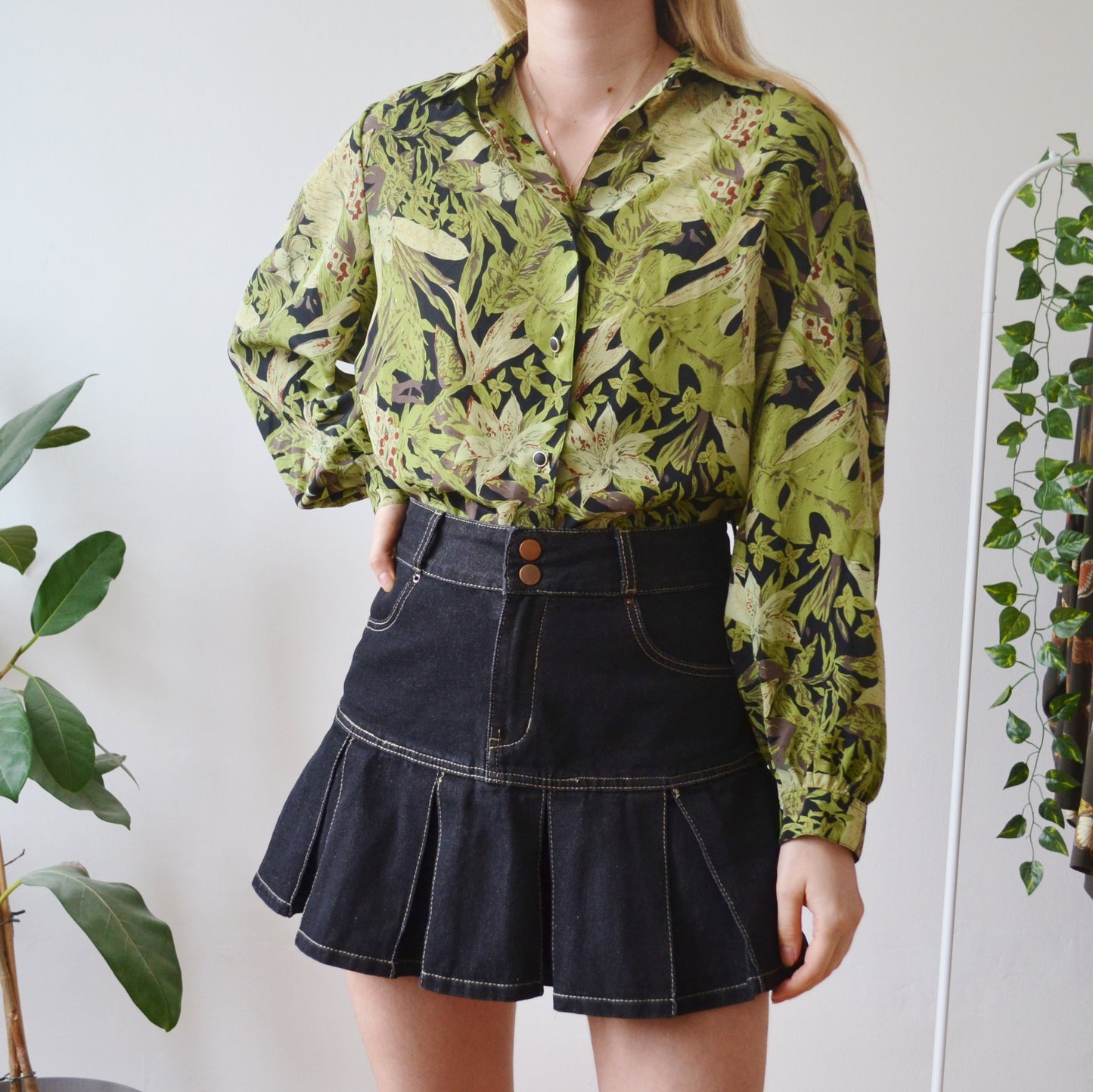 Vintage Leaf Blouse L