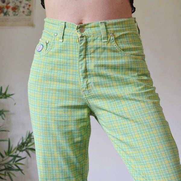 Plaid jeans 28W