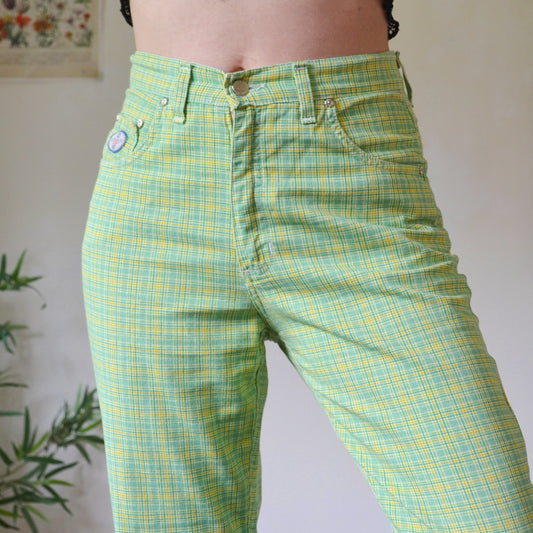 Plaid jeans 28W