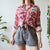 Pink abstract shirt XL