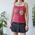 Vintage Knitted Rose Vest S