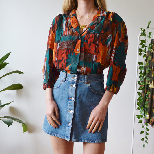 80s blouse M