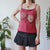 Vintage Knitted Rose Vest S