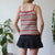Vintage Knitted Rose Vest S
