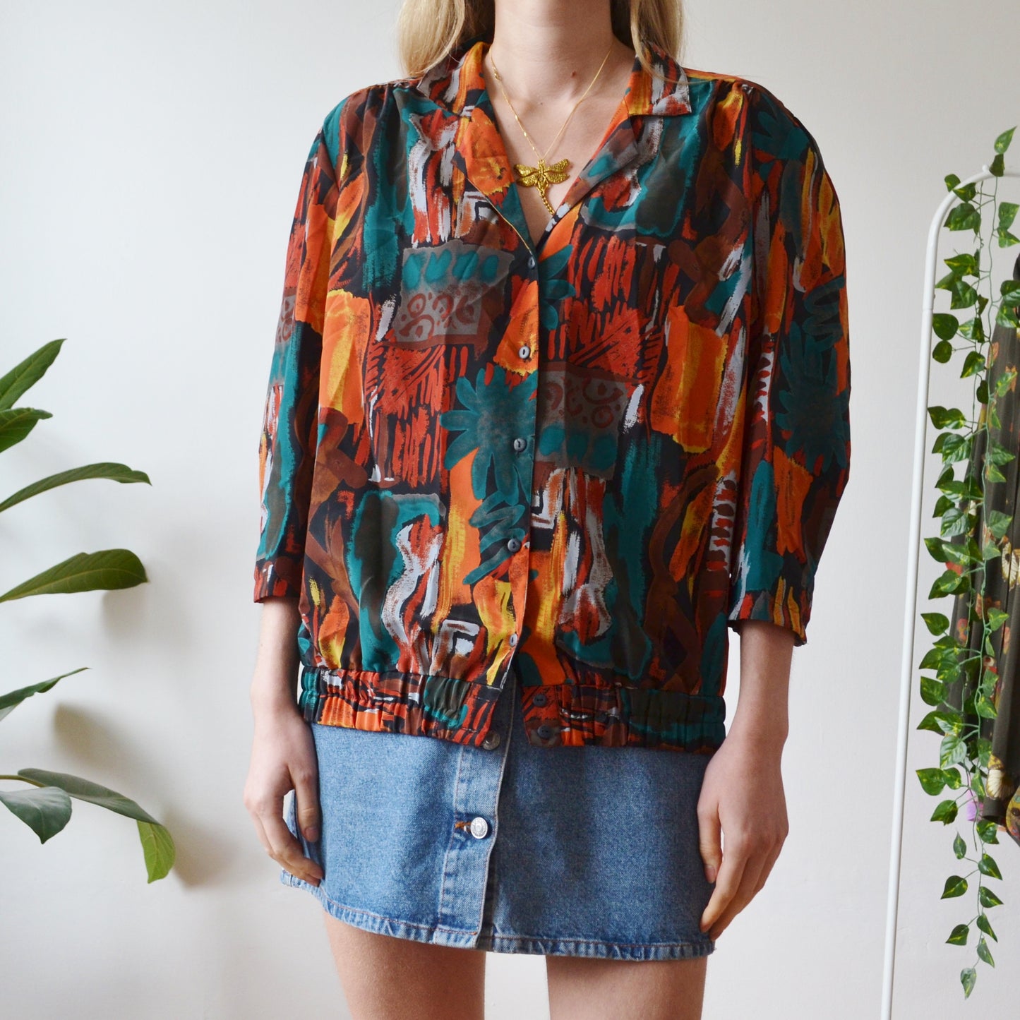 80s blouse M