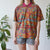 Vintage Floral Polo Top M