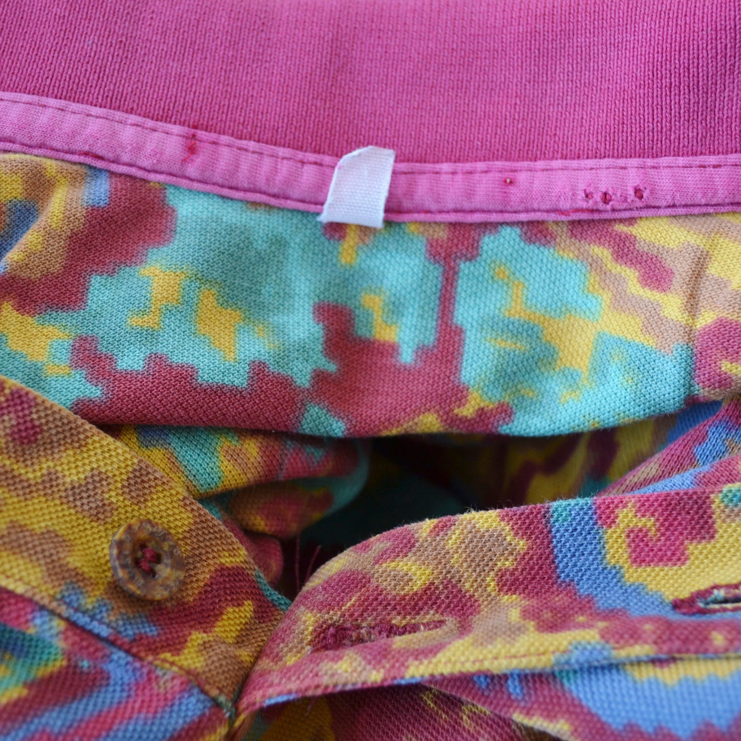 Vintage Floral Polo Top M