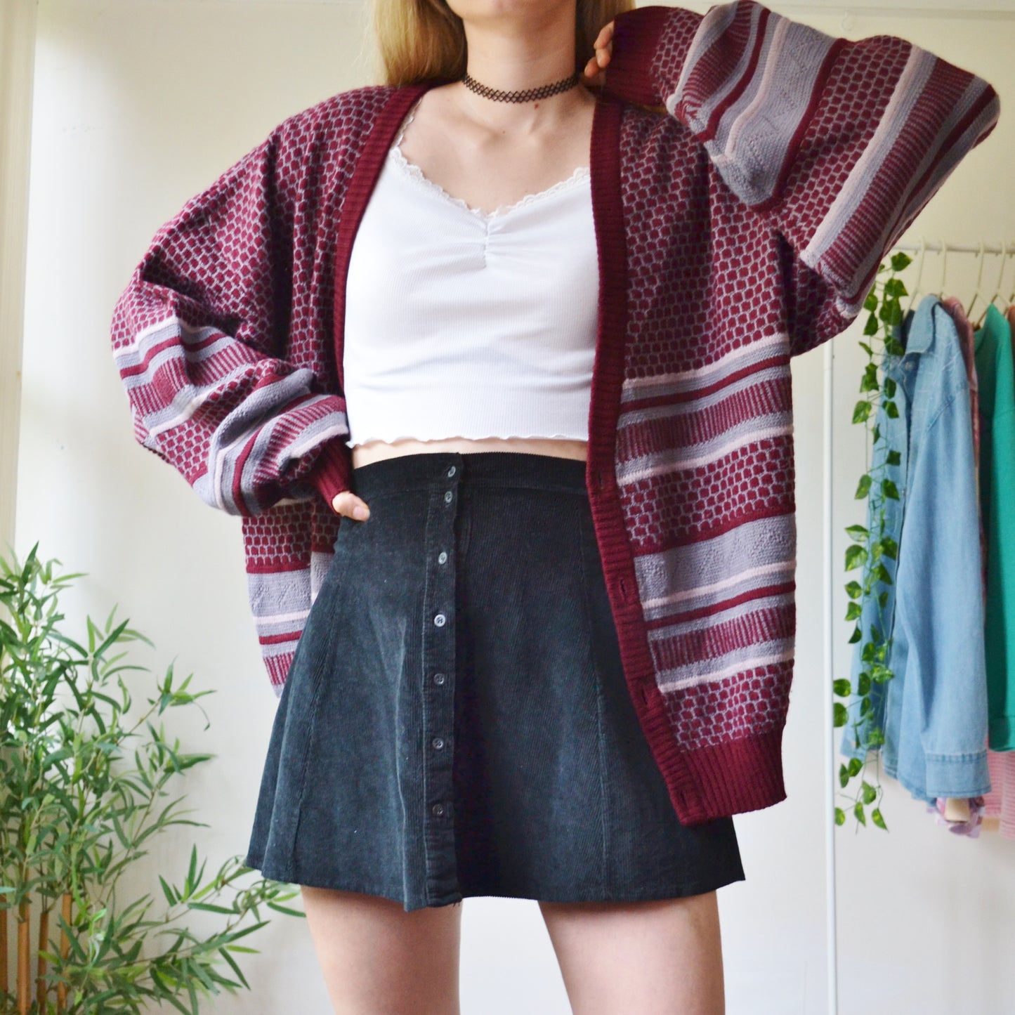 Retro cardigan L