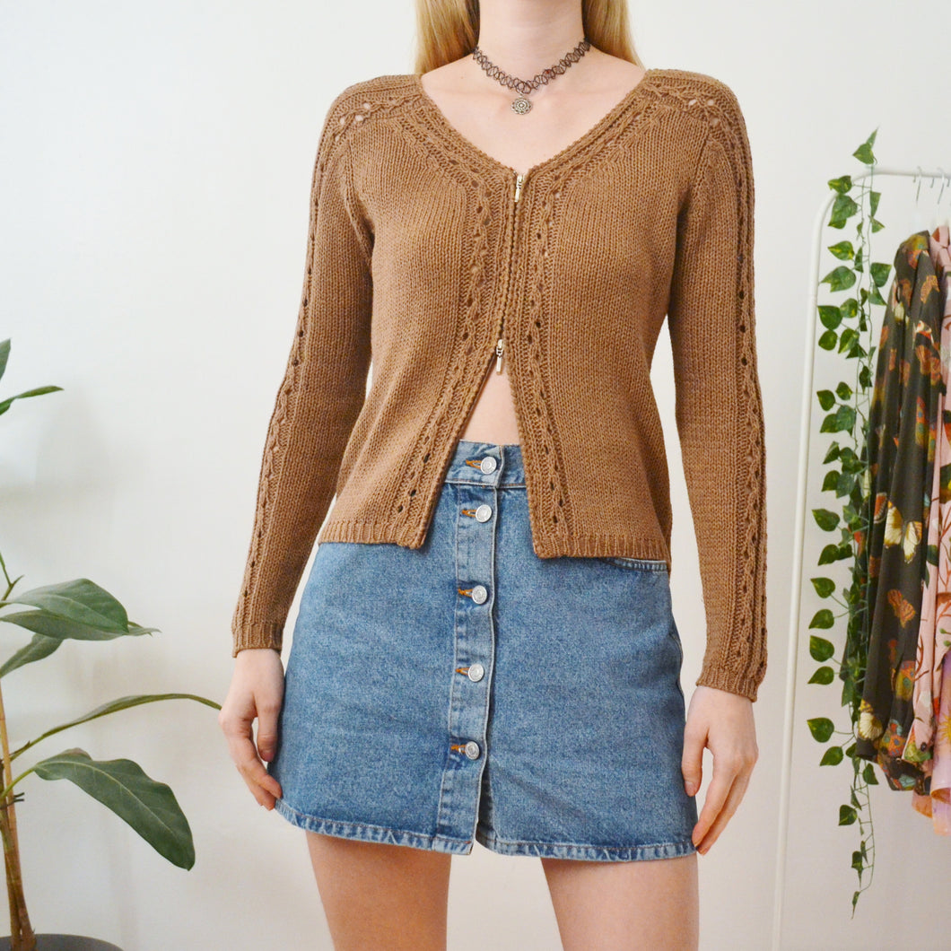 Brown cardigan M