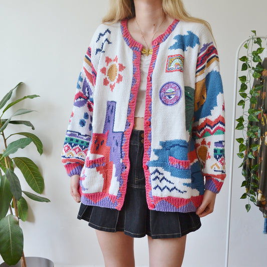 Vintage Tropical Cardigan XL