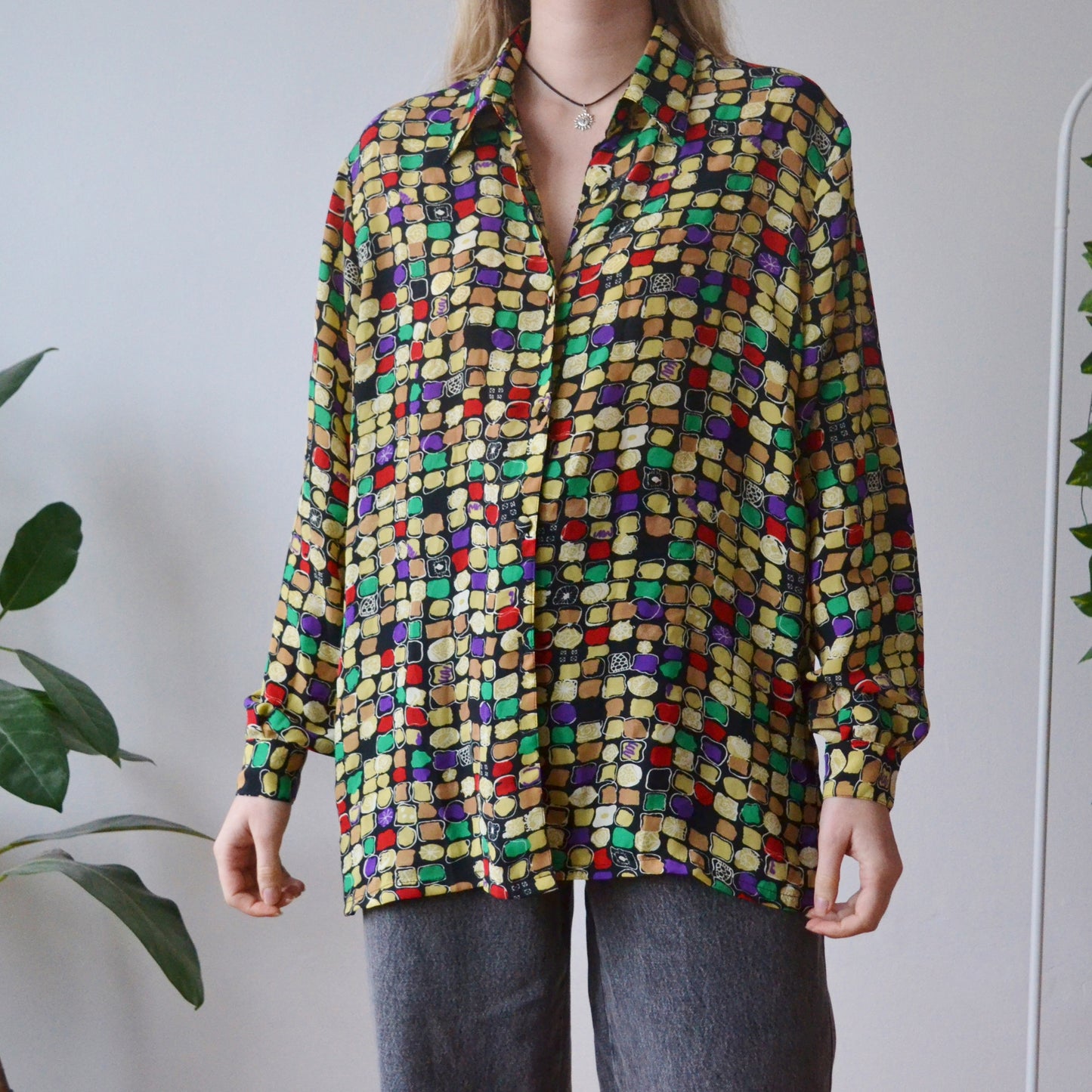 Vintage Pattern Blouse XL