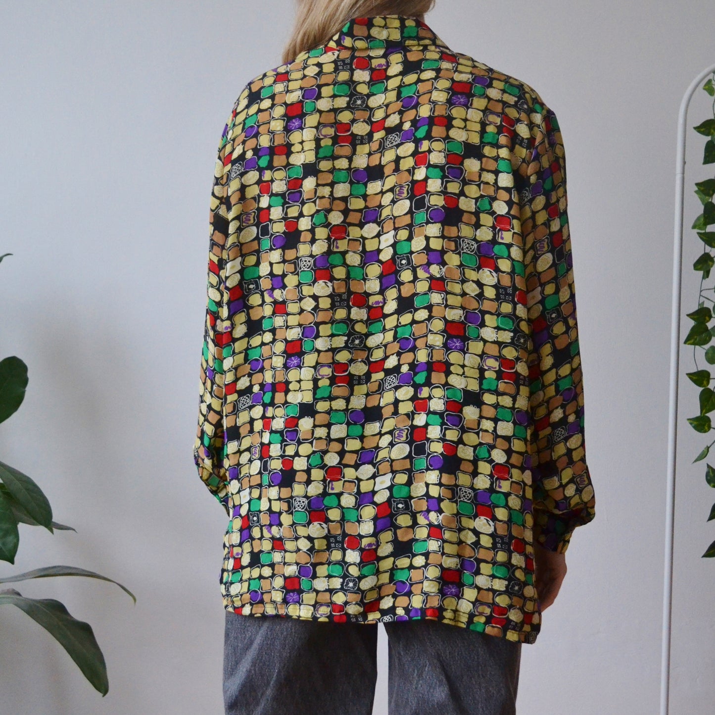 Vintage Pattern Blouse XL
