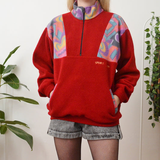 Red fleece M