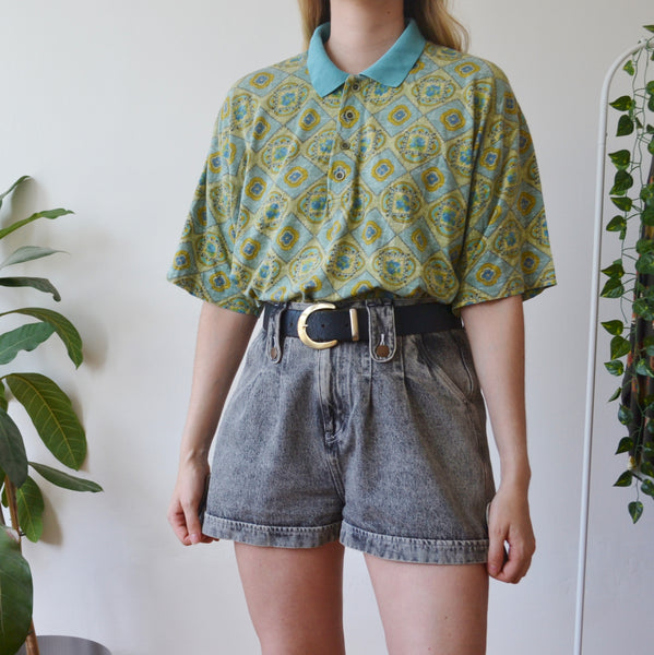 Vintage Retro Polo Top M