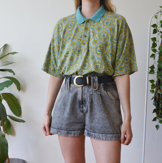 Vintage Retro Polo Top M