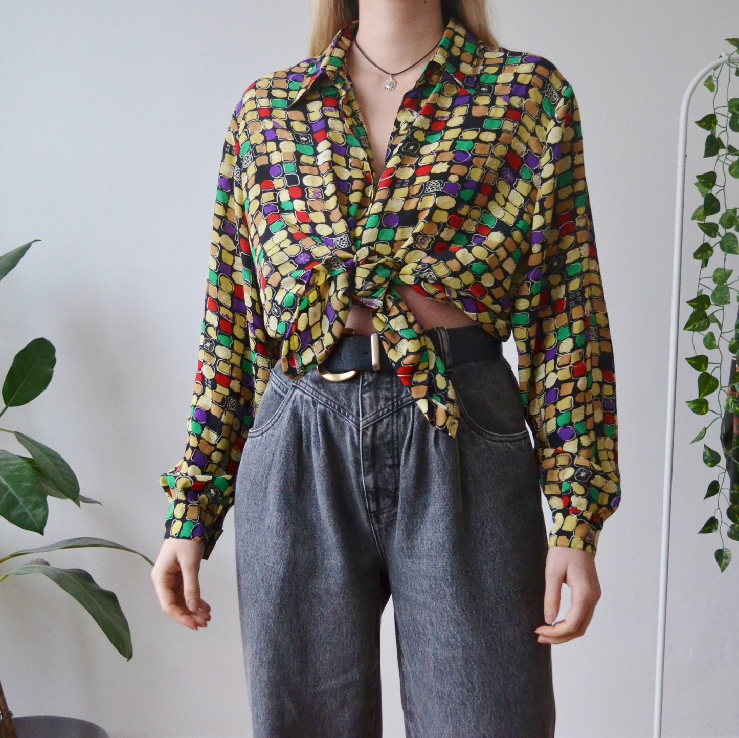 Vintage Pattern Blouse XL