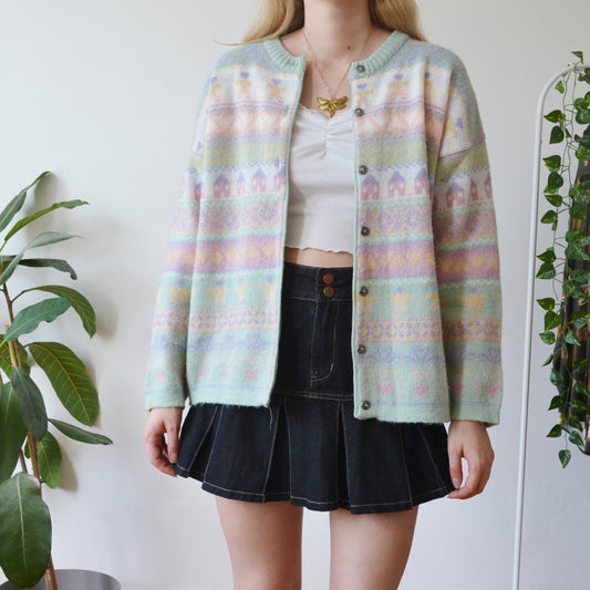 Vintage Cottage Cardigan L