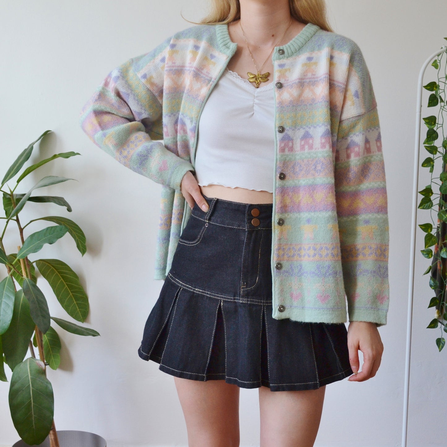 Vintage Cottage Cardigan L