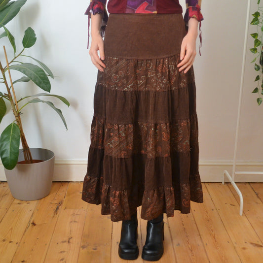 Brown maxi skirt M