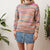 Stripe roll neck jumper