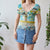 Embellished mesh top