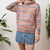 Stripe roll neck jumper