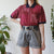 Vintage Patchwork Polo Top M