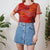 Floral mesh top XL