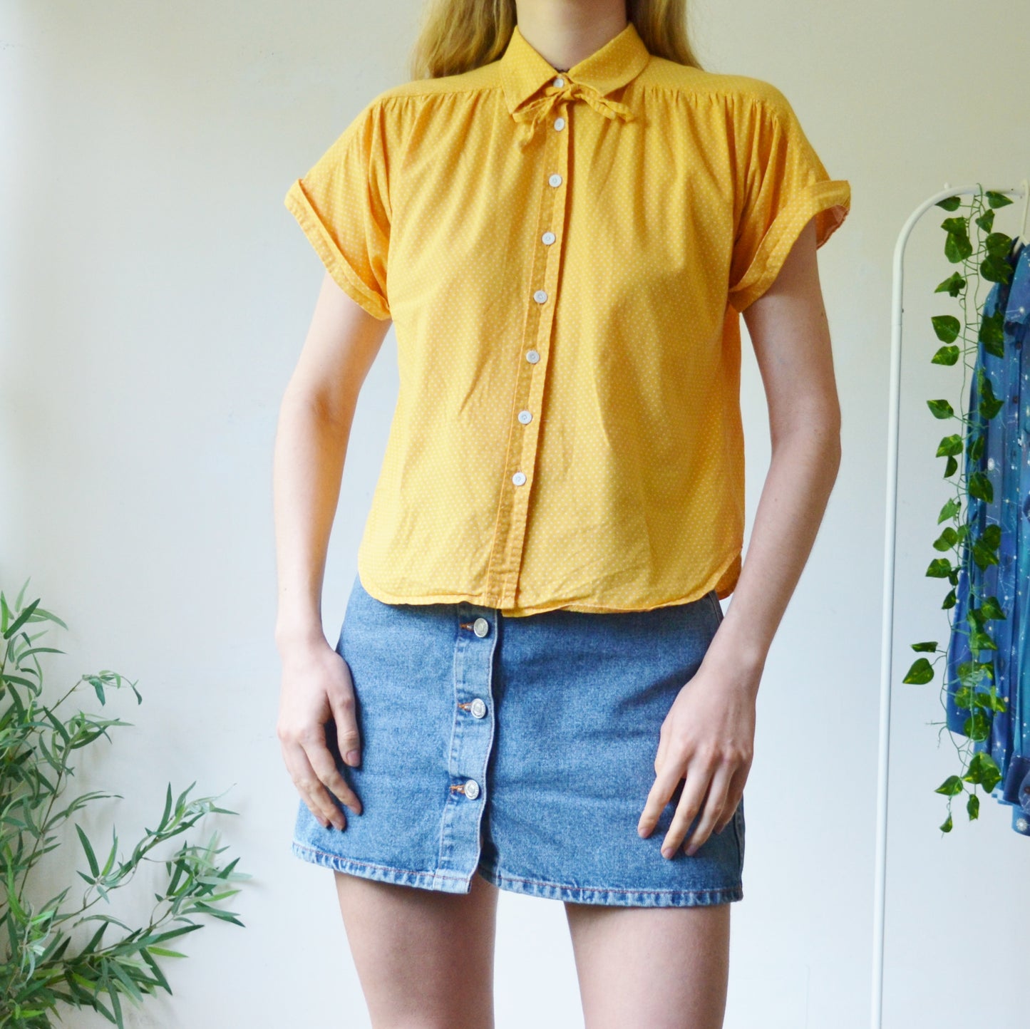Polka dot blouse S