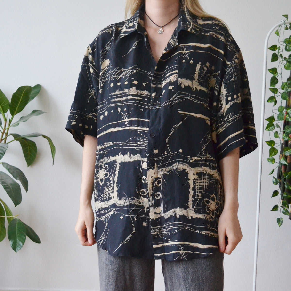 Vintage Abstract Shirt L