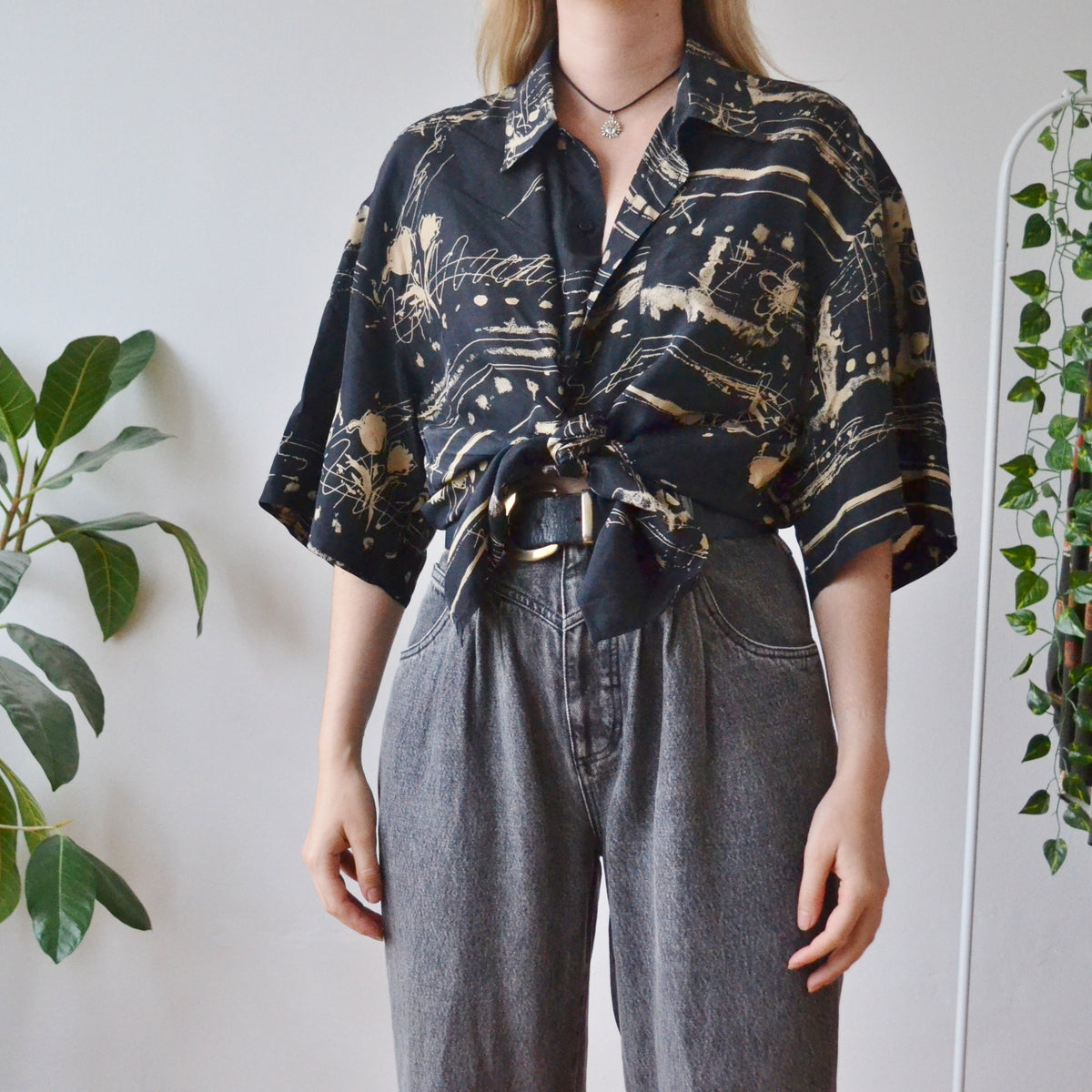 Vintage Abstract Shirt L