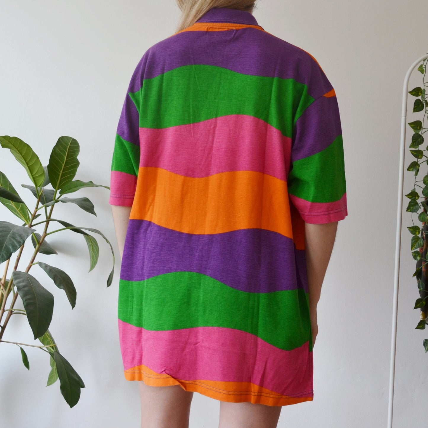 Vintage Stripe Polo Top XL