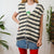 Stripe sweater vest L