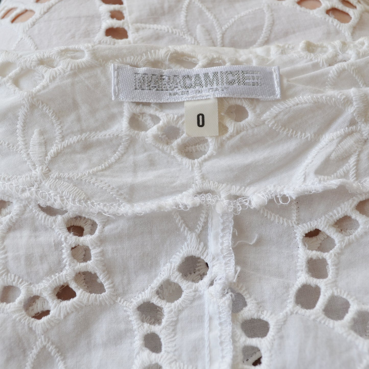 Vintage White Broderie Anglaise Blouse XS