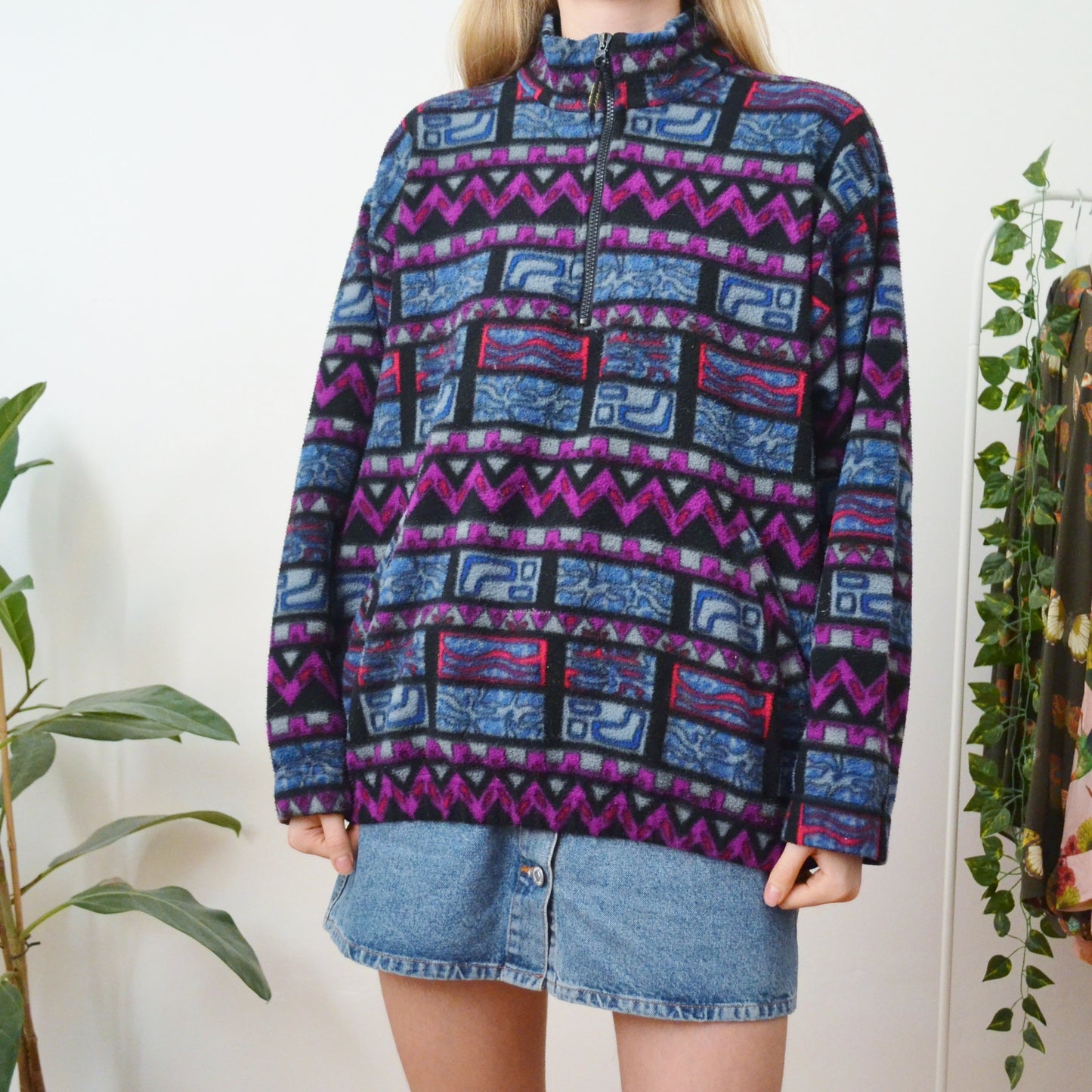 Geometric fleece L